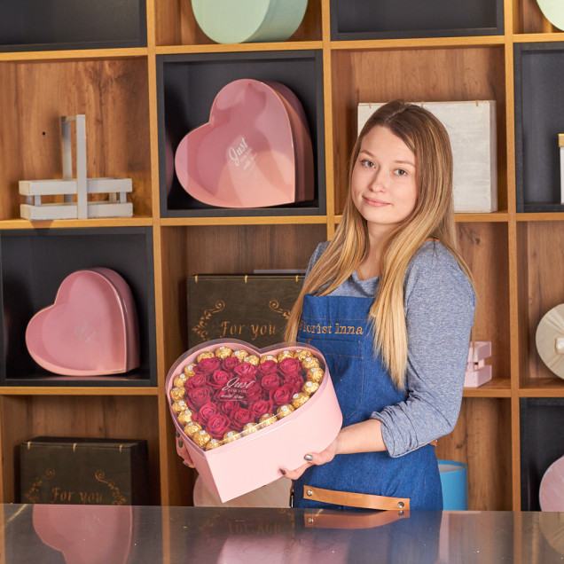 Коробка цветов "Be mine"