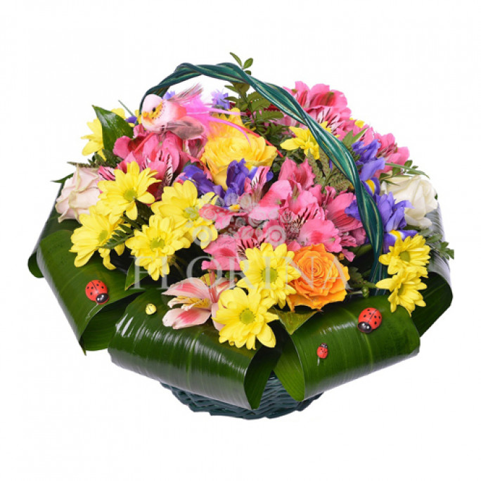 Композиция в корзине "Мечты о лете" Композиция в корзине "Мечты о лете"