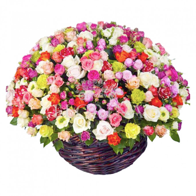 Композиция в корзине "Мерлин монро"