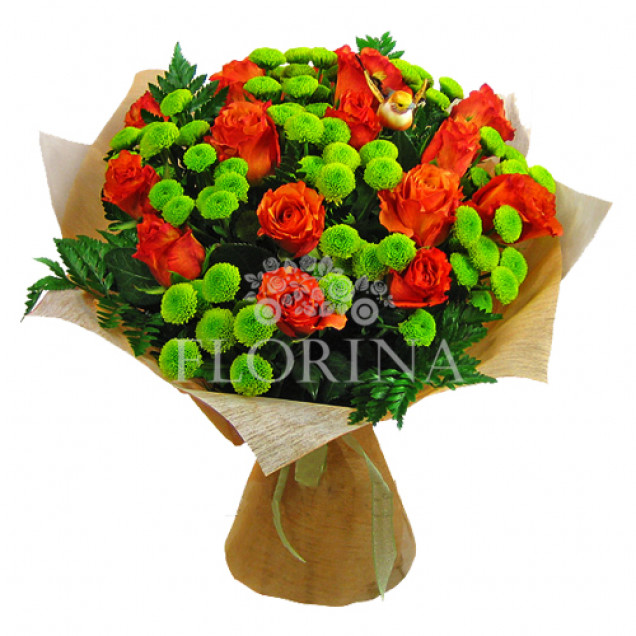 Хризантемы "Огненная страсть"