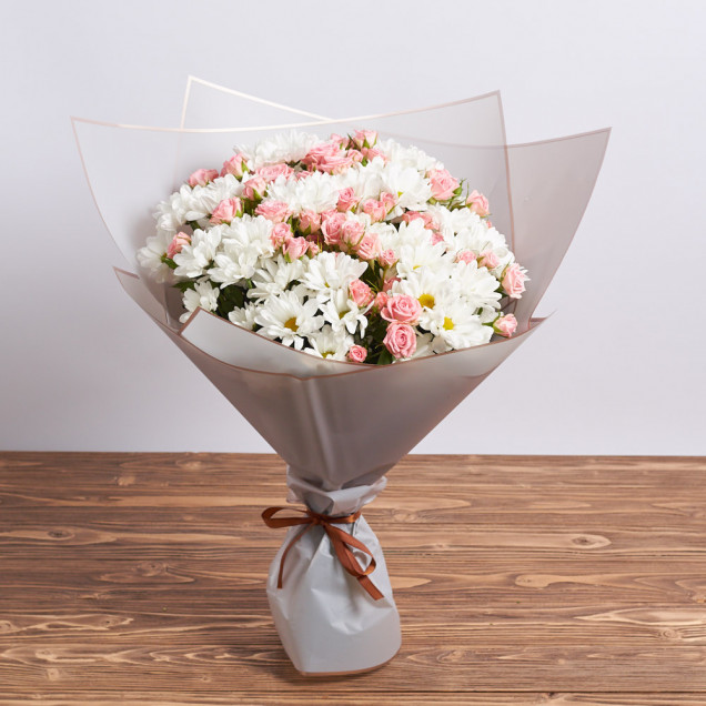 Хризантемы "Лазурный берег"