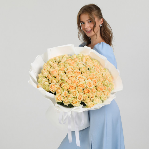 101 троянда Піч Аваланч 70 см