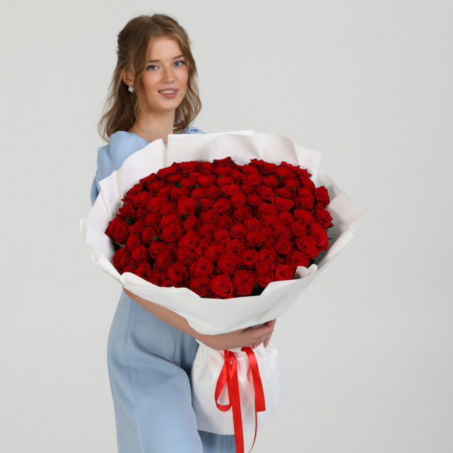 101 троянда "Марічка" 90 см